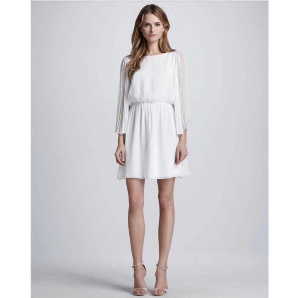 Vintage Alice + Olivia Chiffon Cream Florence Dress sz L